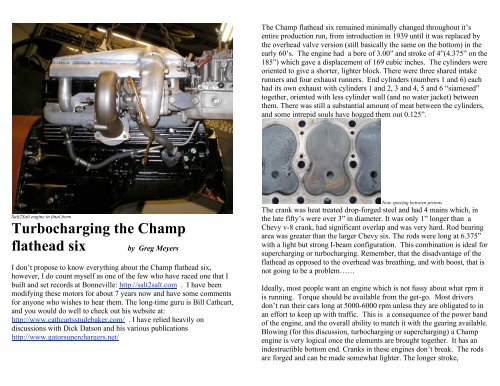 Turbocharging the Champ flathead six - Studebaker Drivers Club