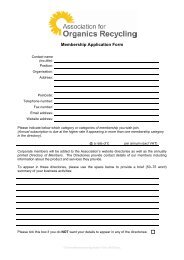 Membership Application Form - Association for Organics Recycling