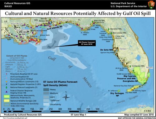 Cultural and Natural Resources Potentially Affected by Gulf Oil Spill