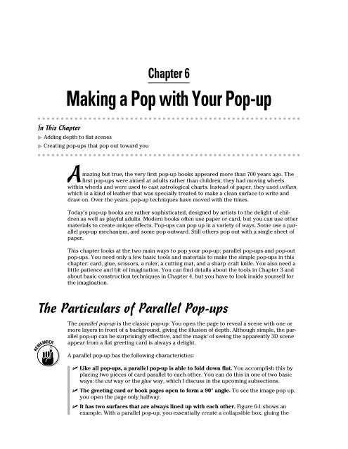 The Particulars Of Parallel Pop-ups The Parallel