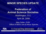 Minor Use Minor Species Update - Federation of Animal Science ...