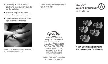 Denar® Deprogrammer Instructions - Whip Mix