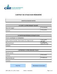 CONTRAT DE STAGE NON RÃMUNÃRÃ - AERDPQ