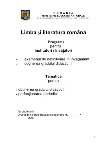 Programa de matematicÄ - ISJ Olt