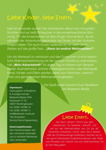 Liebe Kinder Liebe Eltern Blattwerk Media