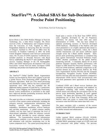 A Global SBAS for Sub-Decimeter Precise Point Positioning - gdgps