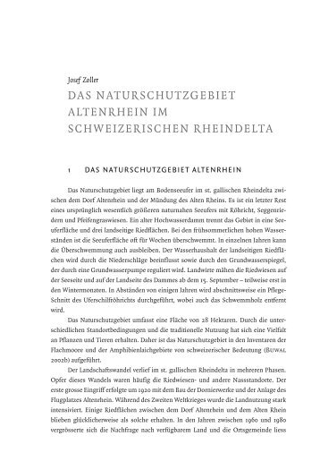 Das Naturschutzgebiet alteNrheiN im schweizerischeN rheiNDelta