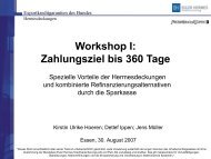 Workshop I: Zahlungsziel bis 360 Tage