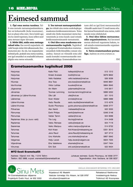 Sinu Mets_201108.pdf - Erametsakeskus