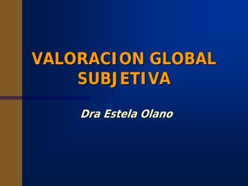 VALORACION GLOBAL SUBJETIVA