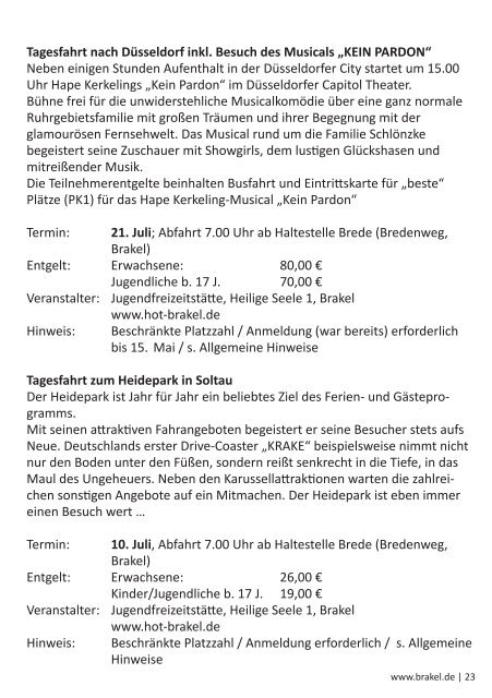 Ferienprogramm 2012 (PDF, ca. 9 MB) - Stadt Brakel