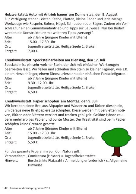 Ferienprogramm 2012 (PDF, ca. 9 MB) - Stadt Brakel