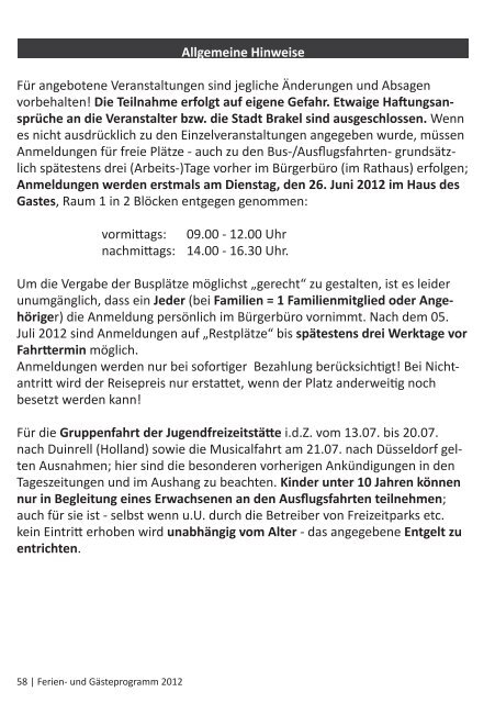 Ferienprogramm 2012 (PDF, ca. 9 MB) - Stadt Brakel