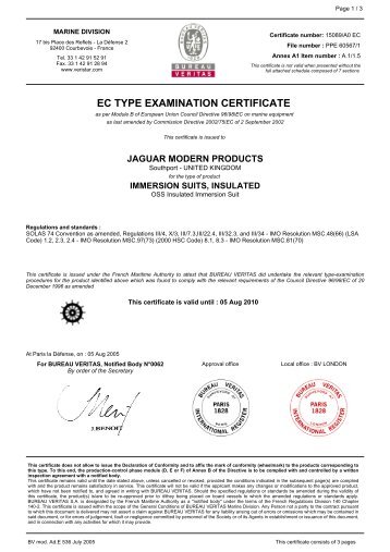 EC TYPE EXAMINATION CERTIFICATE - Seatronic