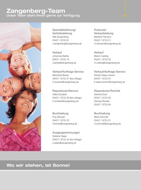 Katalog Zangenberg Sonnenschirme 2010 - Brasil Wellness-World