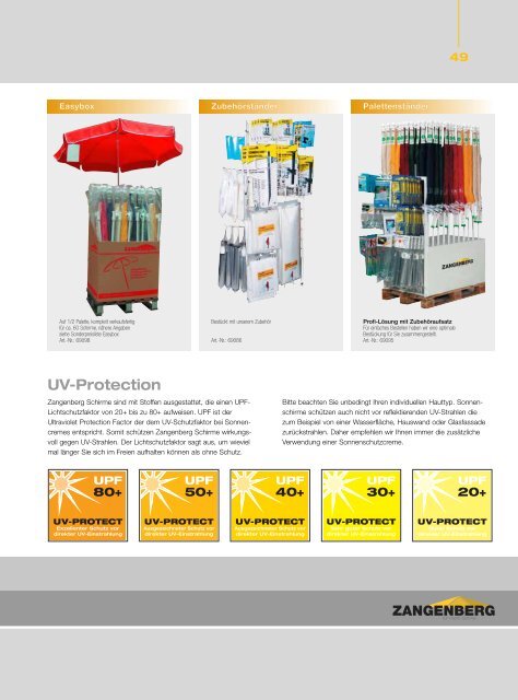 Katalog Zangenberg Sonnenschirme 2010 - Brasil Wellness-World