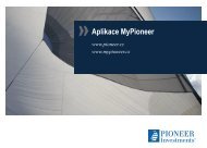 Aplikace MyPioneer - Pioneer Investments