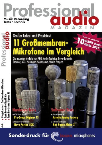 11 Großmembran- Mikrofone im Vergleich - Brauner Microphones