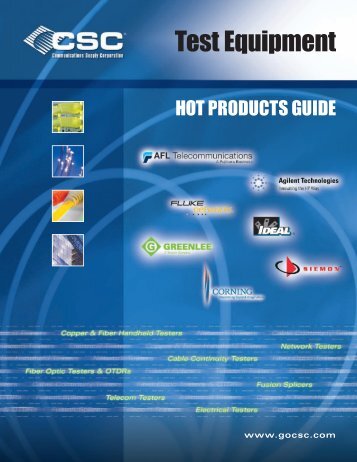 CSC - Test Equipment Hot Product Guide - Communications Supply ...