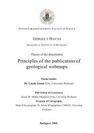 Principles of the publication geological webmaps ... - ELTE TTK TEO