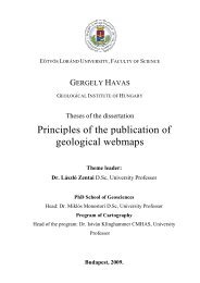 Principles of the publication geological webmaps ... - ELTE TTK TEO