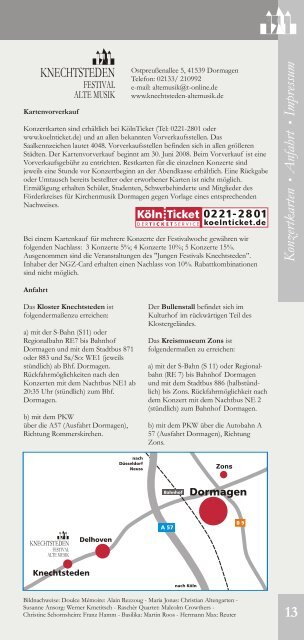 Programm als pdf-BroschÃ¼re - Festival - Alte Musik - Knechtsteden