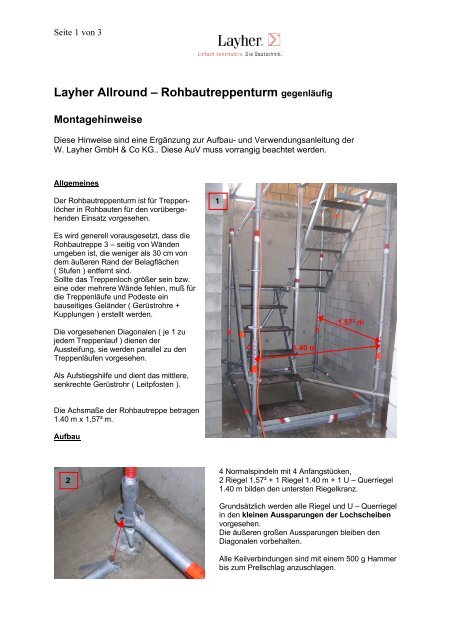 Aufbau- und Verwendungsanleitung - baugeraete-schmid.de