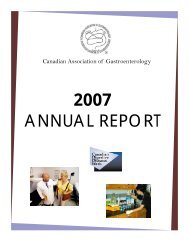 2007 annual report - The Canadian Association of Gastroenterology