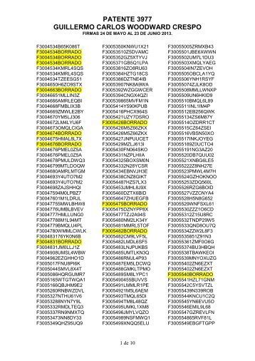 patente 3977 guillermo carlos woodward crespo - AAAG