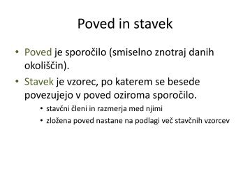 Poved in stavek - Gimnazija Poljane - Alenka Arbiter