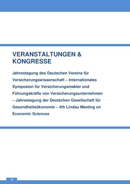 Jahresbericht 2011 - Institut fÃ¼r Versicherungsbetriebslehre - Leibniz ...