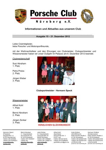 Porscheclub Info Ausgabe 15-2012 - porsche-club-nuernberg.de