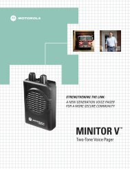 Motorola MINITOR V Brochure - Communications Direct