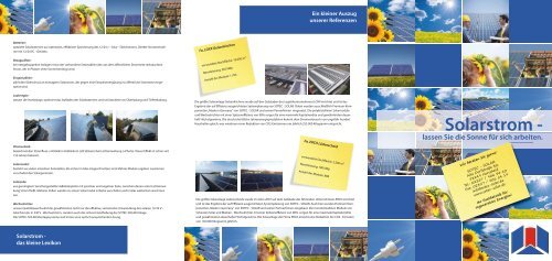 Prospekt Solarstrom - Sotec Solar