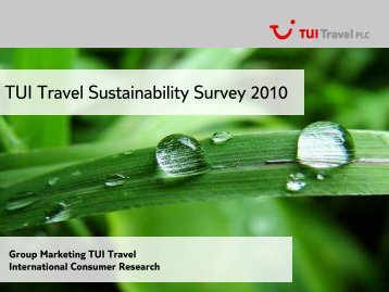 TUI Travel Sustainability Survey 2010 - LinkBC