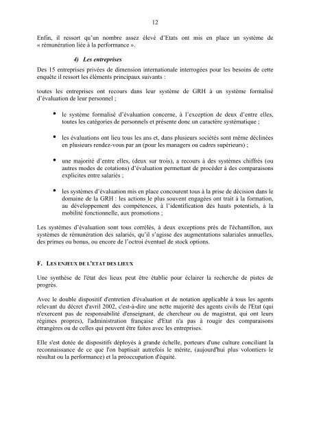 L'évaluation et la notation des fonctionnaires de l'État