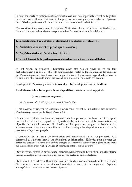 L'évaluation et la notation des fonctionnaires de l'État