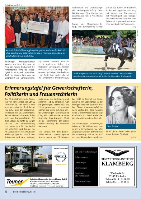 DER BIEBRICHER, Ausgabe 271, Juni 2014