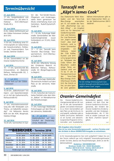 DER BIEBRICHER, Ausgabe 271, Juni 2014