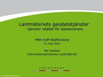 LantmÃ¤teriets geodatatjÃ¤nster