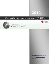 Consola de servicios web (CSW) - Corferias