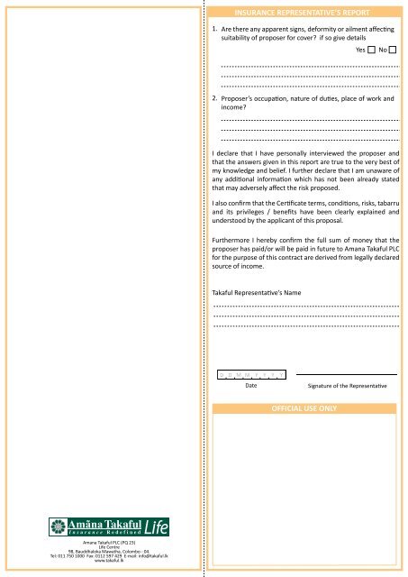 Download Proposal - AmÃ£na Takaful Insurance