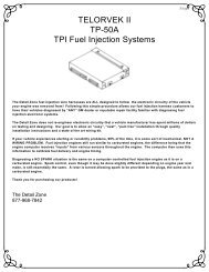 TELORVEK II TP-50A TPI Fuel Injection Systems - Ron Francis Wiring