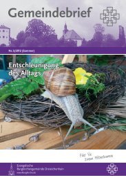 Entschleunigung des Alltags - Evangelische Burgkirchengemeinde ...