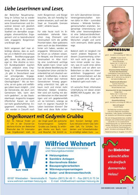 DER BIEBRICHER, Ausgabe 266, Januar 2014