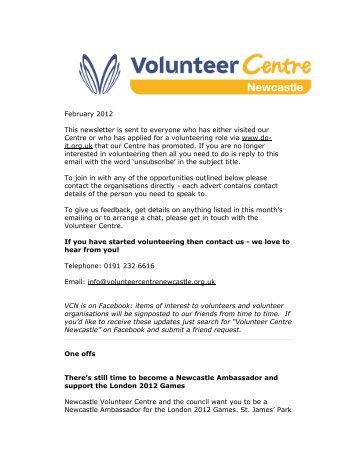 February 2012 This newsletter is sent to everyone who has either ...