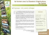 catalogue des formations - Chambre d'agriculture du Cantal