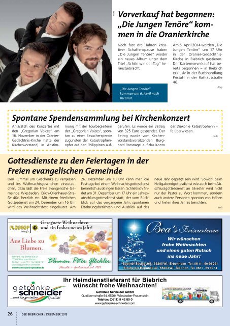 DER BIEBRICHER, Ausgabe 265, Dezember 2013