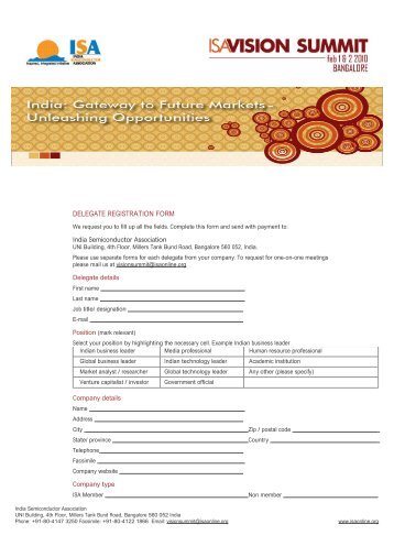 delegate registration form - india electronics & semiconductor ...