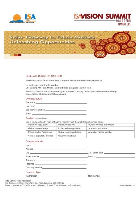 delegate registration form - india electronics & semiconductor ...